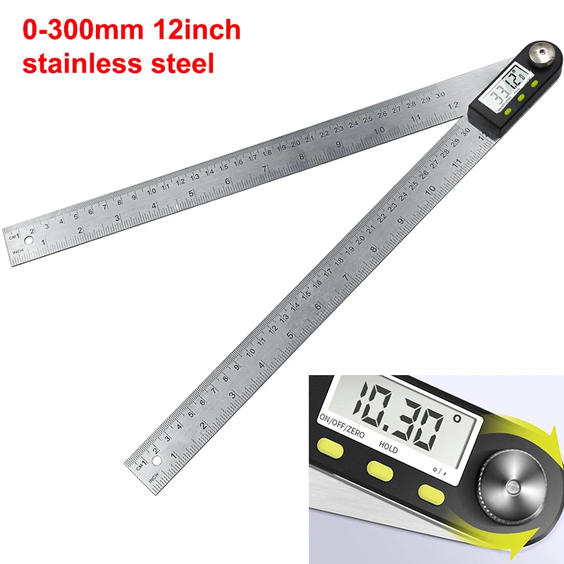 200mm 300mm stainless steel Digital Protractor Angle Ruler Electron Goniometer Angle Finder Meter Angle Gauge Measuring Tools