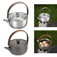 0.5 L Camping Water Kettle Teapot Portable Stainless Steel Kitchenware Cook Pot Teakettle for Camp Campfire Fishing Outdoor 2