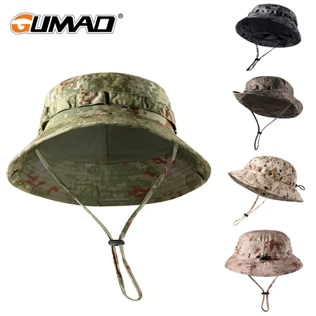 Camouflage Bucket Hats Foldable Tactical Panama Hats Outdoor Hunting  Fishing Caps Hiking Hat Summer Anti-UV Fisherman Sun Caps - AliExpress