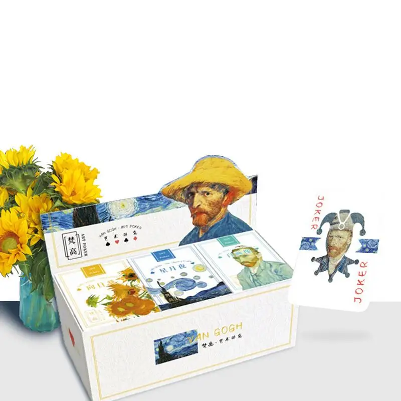 

Van Gogh Art Poker Vintage Entertainment Starlight Night Sunflowers Casual Table Games Fun Family Card Games Kids Teens Adults