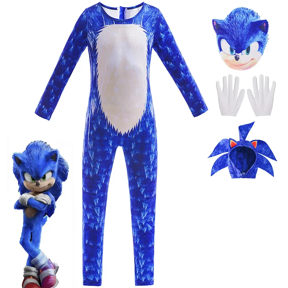 

Halloween children's clothing cosplay anime role-playing costumes Sonic Sonic jumpsuit