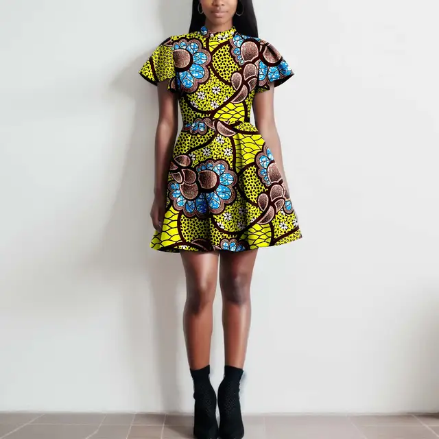 Amina Flare Sleeve Print Dress - Image 4