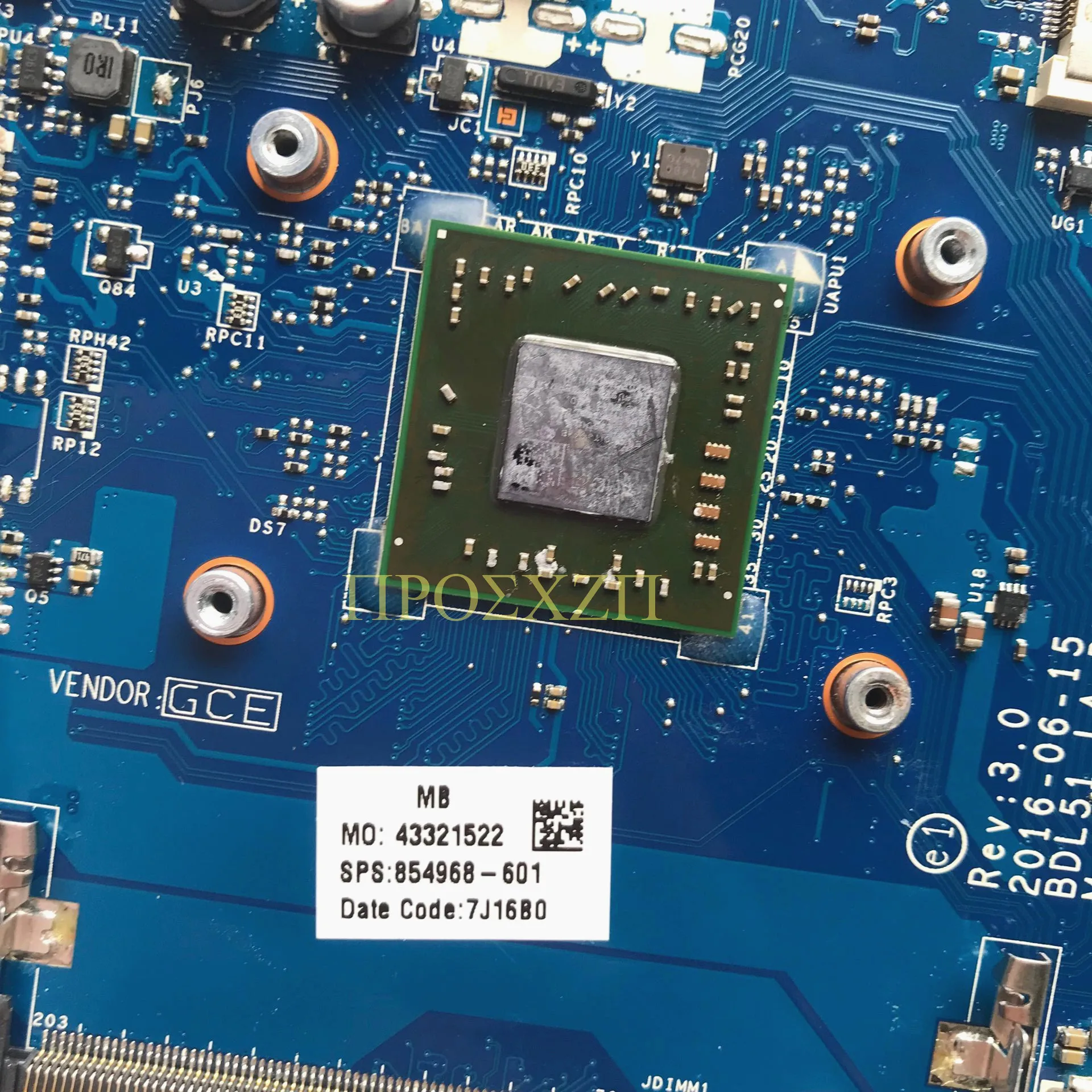 Computador Portátil Placa-mãe 854968001 854968501 854968601 Bdl51 La-d711p com E27110 Cpu 100 Totalmente Testado Alta Qualidade 15-ba 15-af - Imagem 5