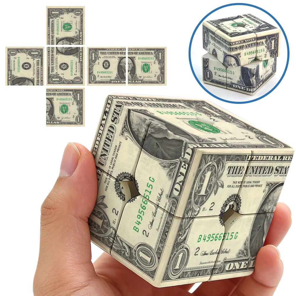 ZIINA STAR 달러 3x3 큐브, 달러 2x2 스피드 큐브, 1달러 4x4 UV 프린팅 엘리먼트 큐브 매직 큐브, 크리스마스 선물