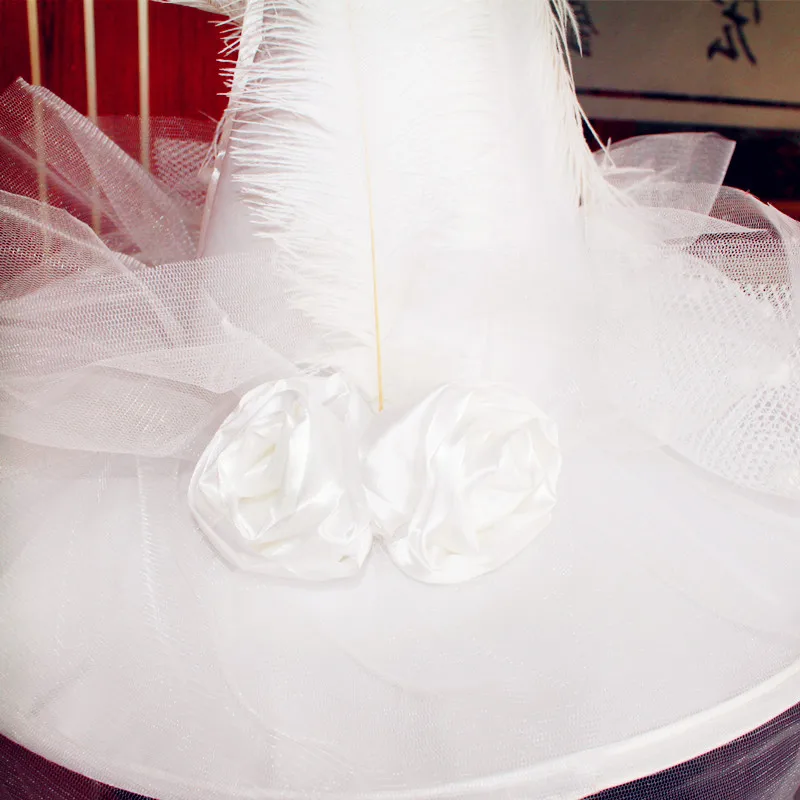 Halloween Witch Hat Black and White Witch Hat Shaped Attention-grabbing Make Up Wired Cosplay Costume Accessories Festive