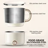 800ML Electric Cooking Pot Foldable Hotpot Portable Multicooker Split Type Electric Kettle Frying Pan For Home Travel Office 6