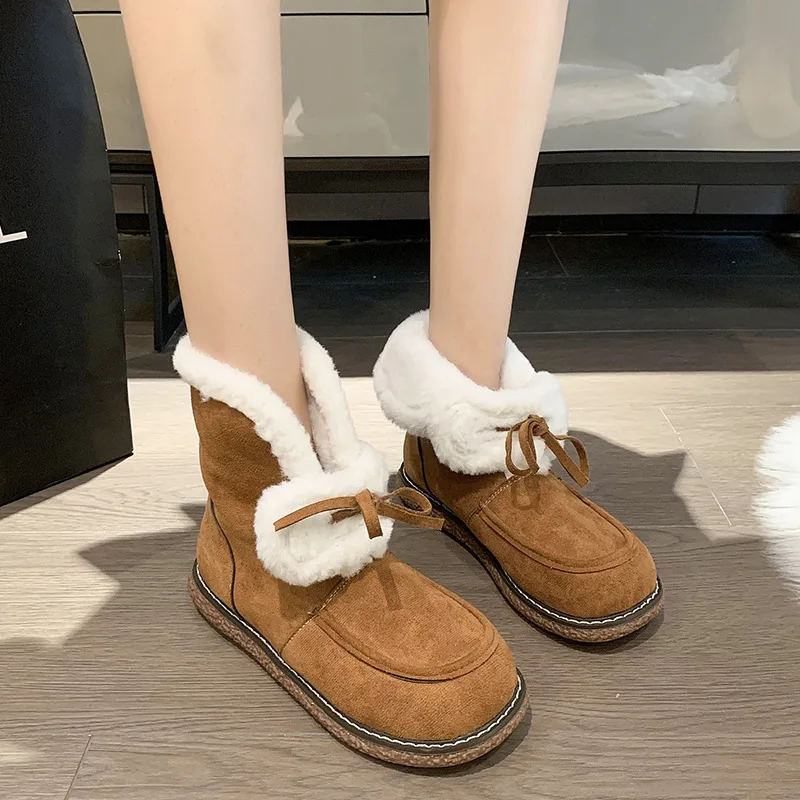 Winter New Women's Fashion Warm and Plush Casual Snow Boots