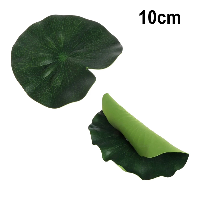 Artificial aquarium plants 5Pcs artificial floating water lily leaf EVA lotus flower pond decor simulation lotus plant for fish tank pool decoration 10cm