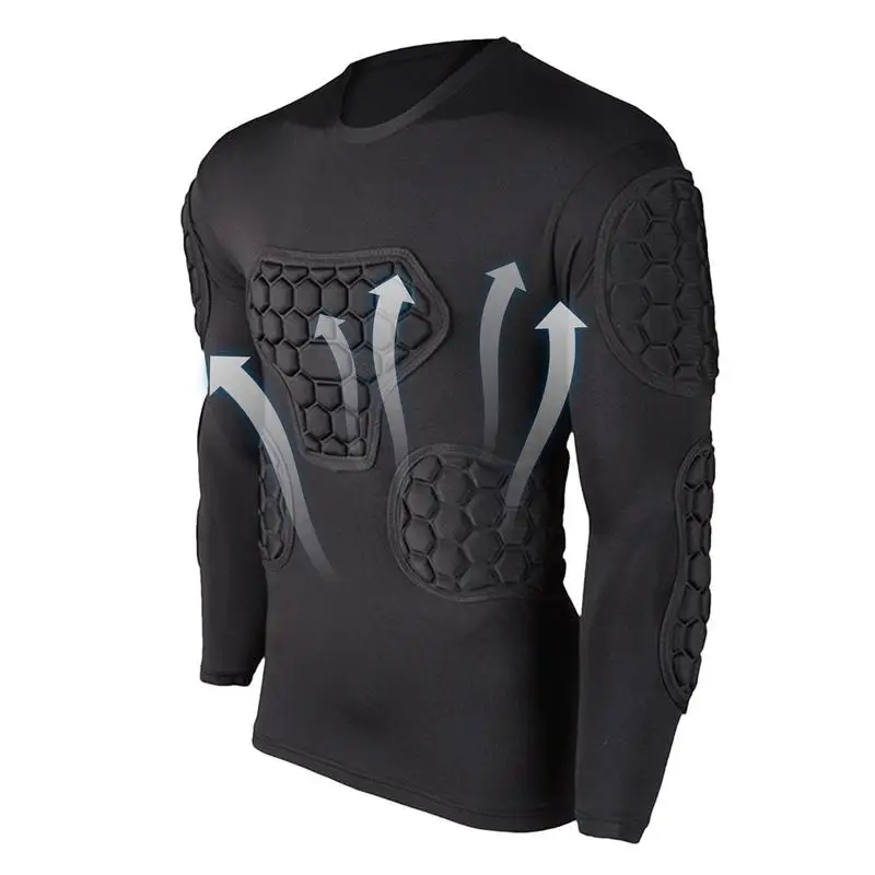 

Men's Rugby Soccer Goalkeeper Jerseys Padded Football Training Clothing Sponge Goal Keeper Protective Shirts Elbow