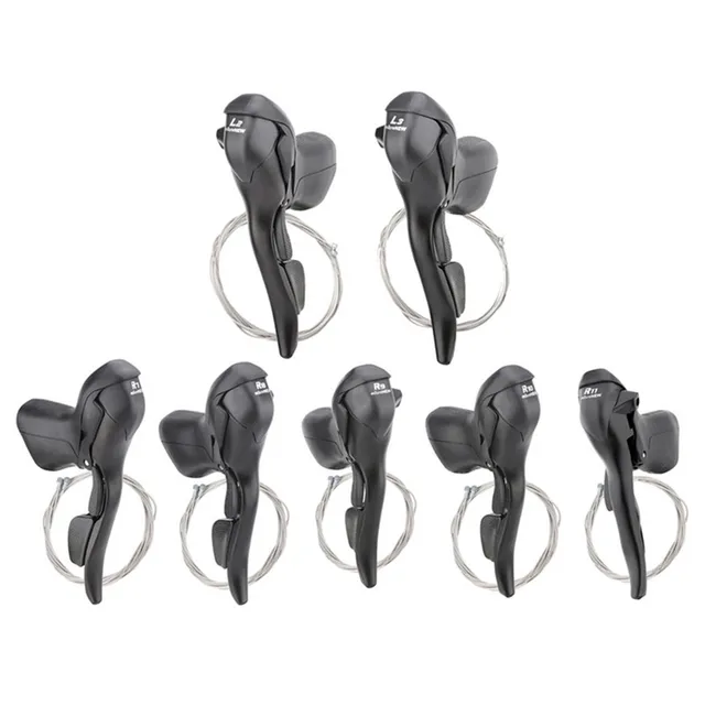 microNEW Shifters Dual Control Levers Finger Dial Road Bike 2 3X7 8 9 10 11 Speed Shifter Conjoined DIP Derailleurs