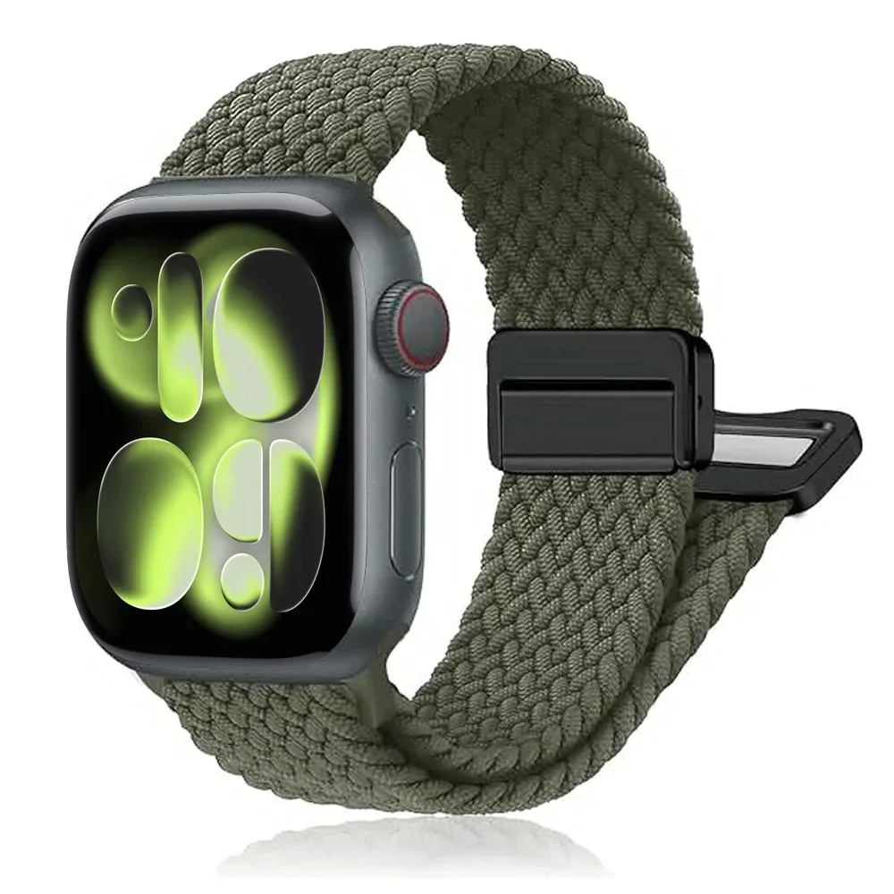 Nylon Braided Adjustable Strap for Apple Watch - Durable and Stylish Watch Band Accessory