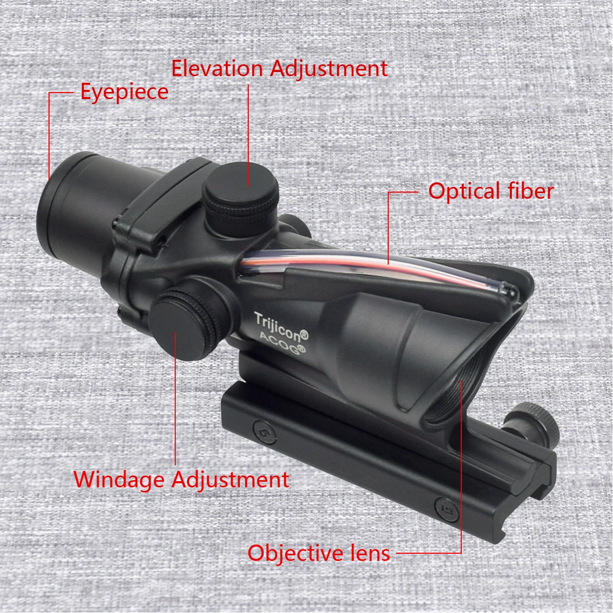 Trijicon ACOG 4X32 4X Magnifier Real Fiber Optics Red Green Dot Rifle Scope With RMR Hunting Sight ACOG Killflash Cover Cap tactical magnifier scope red dot sight rifle lens protector
