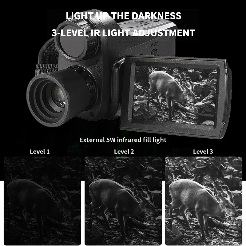 NV2186 Handheld DV Camera Device 8X Digital Zoom 4K HD 3'' Screen