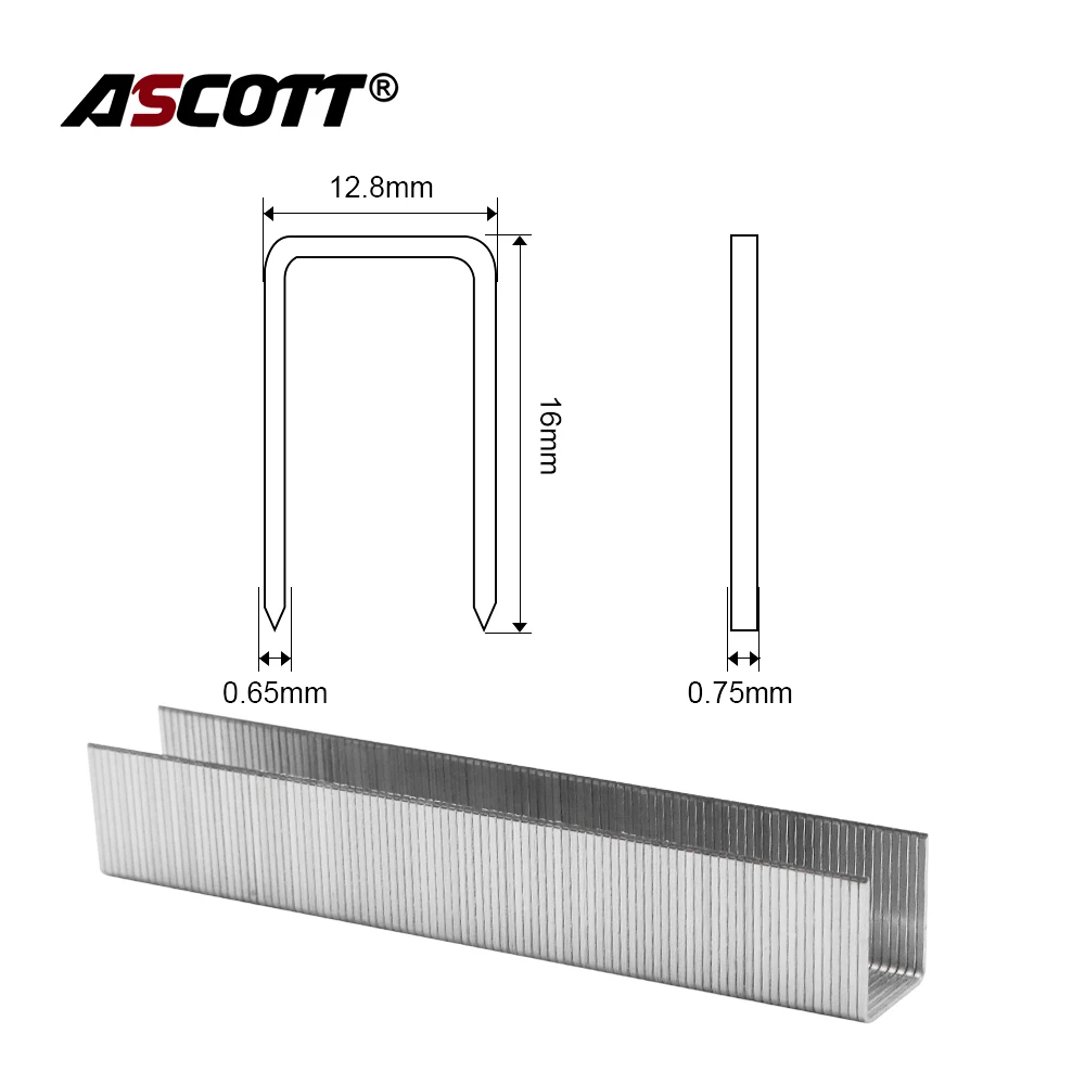 1000pcs Staples for 8016 Framing Tacker Air Stapler Gun 8016 Staple Pin 8-16mm 12.8mm crown Uphostery Staple Pins 5