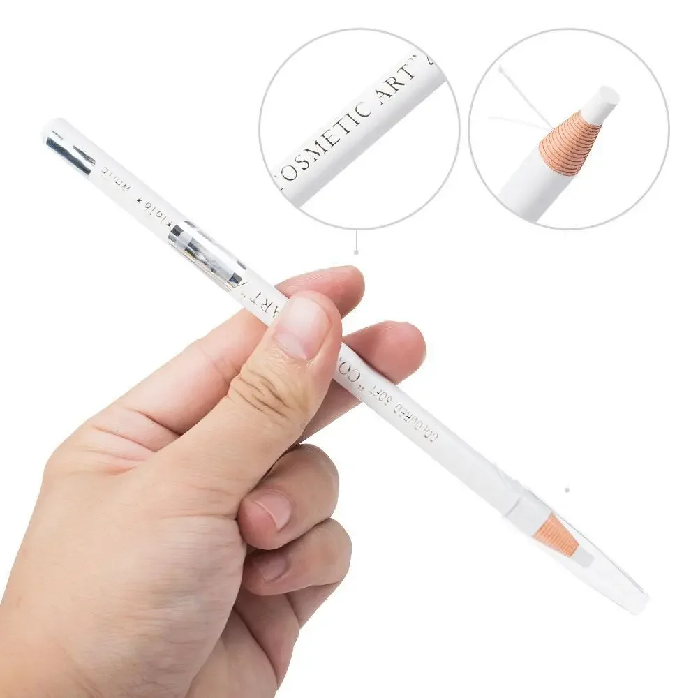 1pcs White Eyebrow Pencil Waterproof Microblading Peel-off Water-Resistant Eyebrow Eyeliner Eyeshadow Makeup Position Tools 3