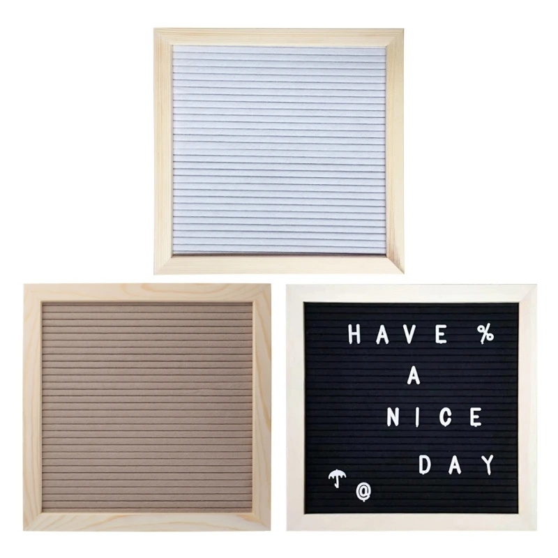 

Pine Frame Felt Letter Board 10x10 inch Precut Letters, Script Cursive Words, Felt Message Board Sign Board with Dropship