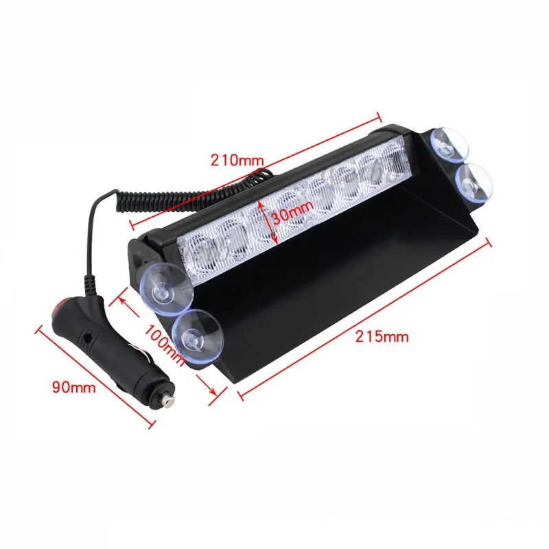 LED Car Strobe Light Red Blue Police Warning Light