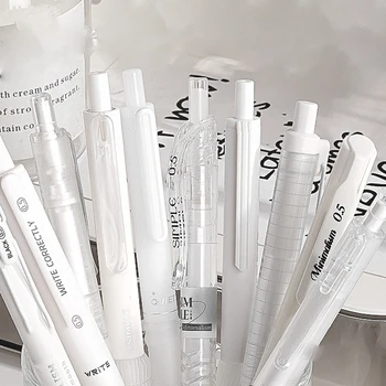 5 pezzi semplicità moda gel penna set tinta unita carino ad asciugatura rapida penne neutre bella studente di cancelleria scuola forniture per ufficio 1