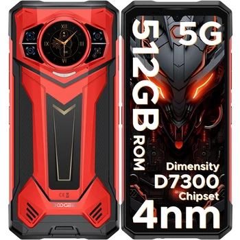 DOOGEE S200 Plus 5G AI Telefono robusto Display AMOLED da 1,32 pollici Android 15 Batteria da 11000 mAh 16 GB 512 GB Schermo da 6,72 pollici Dimensity 7300 NFC