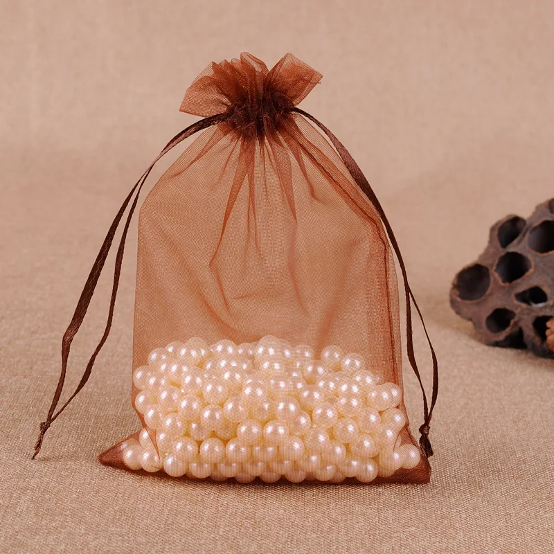 Elegant Chiffon Organza Gift Bags - 50pcs Assorted Sizes for Weddings, Parties, and Festive Occasions