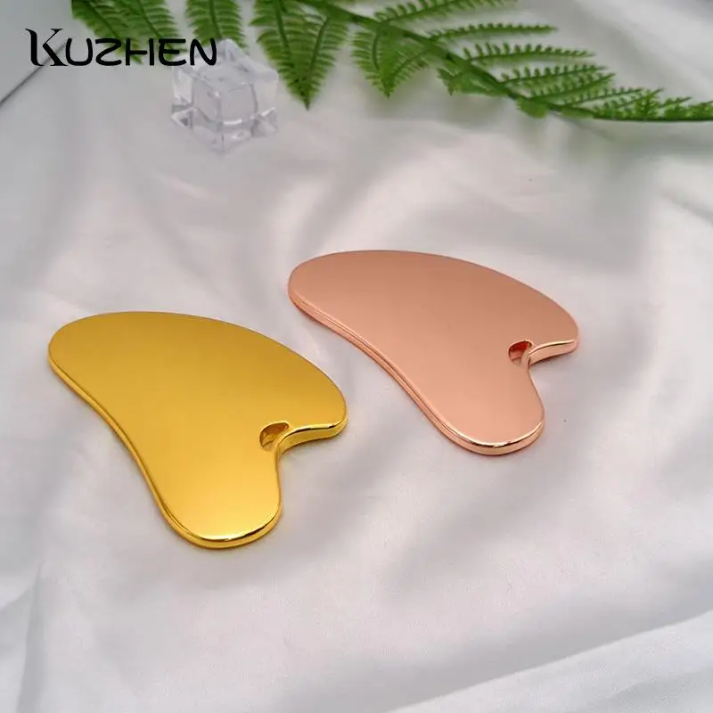 

1pcs Gua Sha Facial Tool Zinc Alloy GuaSha Massage Beauty Tool Natural Universal Facial Silver Metal Gua Sha Board