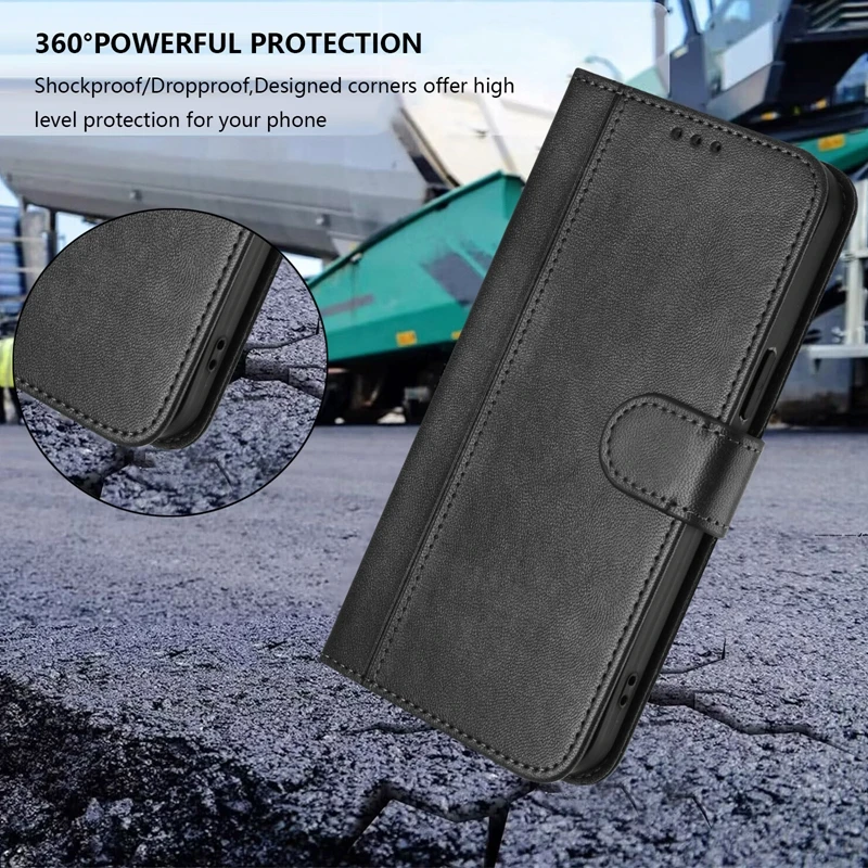 Vintage Leather Wallet Phone Case - Stylish Protection