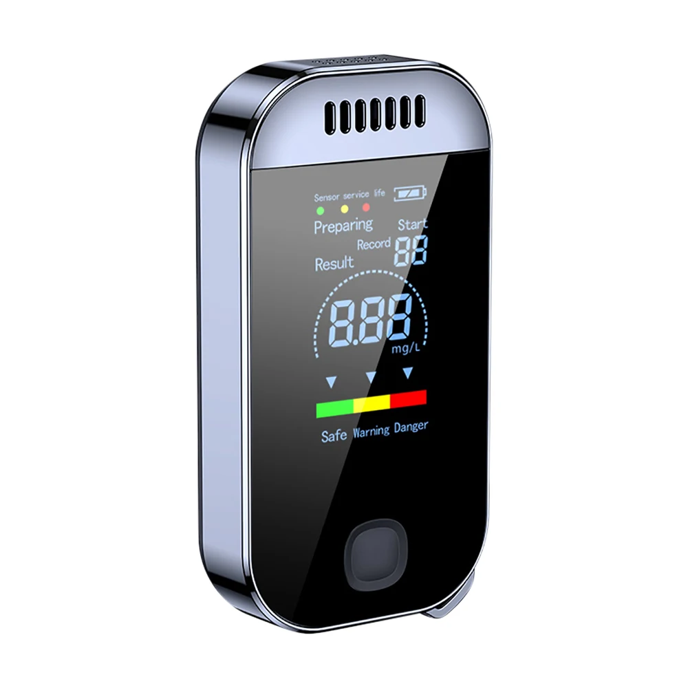 Portable Digital Breath Alcohol Tester Breathalyzer LCD Display USB Rechargeable Electronic Alcohol Tester