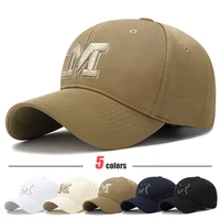 Brand New M Letter Gold Thread Embroidery Elastic Pineapple Cloth Material Thick and Durable High Quality Baseball Cap 1