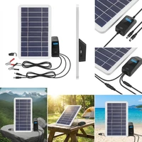 Panneau solaire USB portable 5V 2W - Imperméable, pour la randonnée en plein air, le camping, la recharge de téléphone portable, panneau de charge pour batterie externe 6