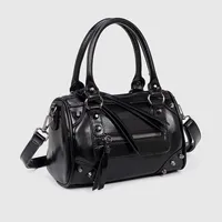 Sac à main à Rivets de grande capacité pour femmes, sac d'oreiller de grande capacité, sac à main de moto de Bowling, sac à bandoulière simple 2