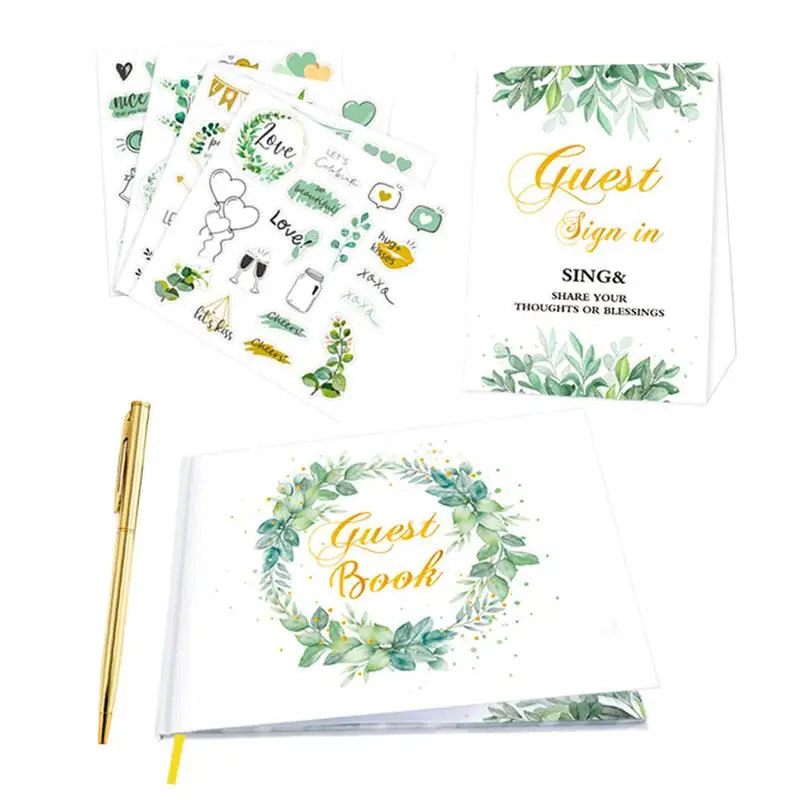 Wedding Books For Guests To Sign 120 Pages Wedding Photo Guest Book Hardcover Photo Album Sign-in Book Includes Sign-in Pen 4