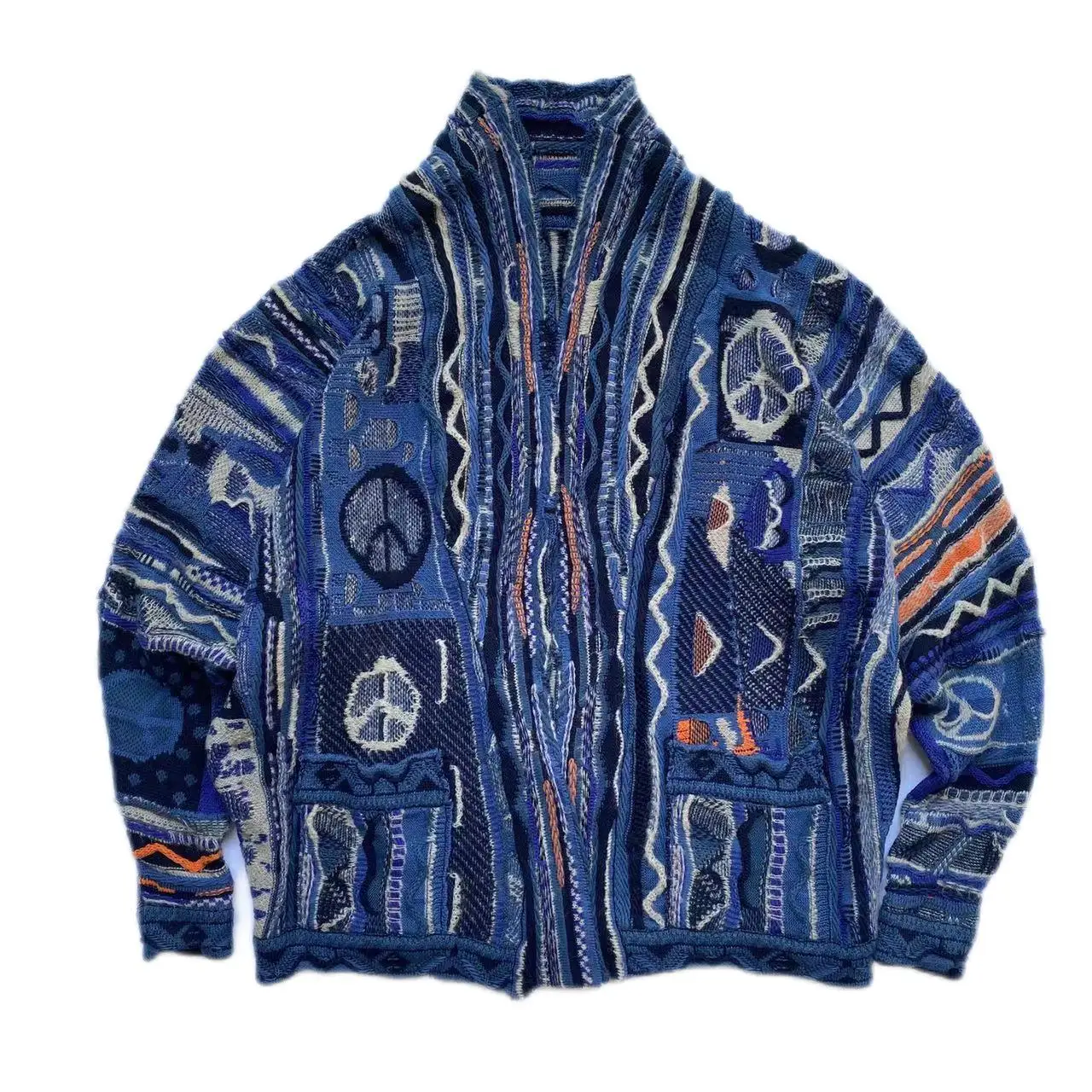 Description Picture 5 of itemKapital Vintage Non Hirata Hiroshi Japan Heavy Industries Loose Knit Cardigan Sweater Men's Thickened Coat Taoist Robe Daopao