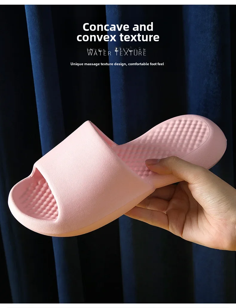 Pantuflas de Verano Eva para Uso Doméstico, Antideslizantes, al por Mayor, para Baño Interior, con Suela Gruesa, Sandalias para Hombre y Mujer, Sensación de Frescura