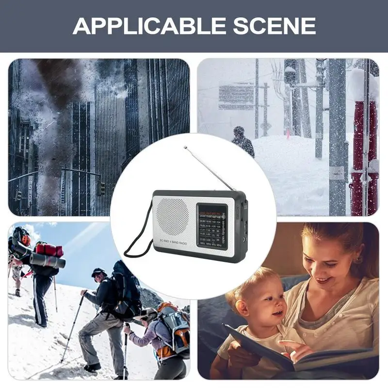 Portable AM FM Radio AM Radio Small FM AM Speaker Battery-Powered For Travel Outage Survival Poolside Storm Beach Home Hiking