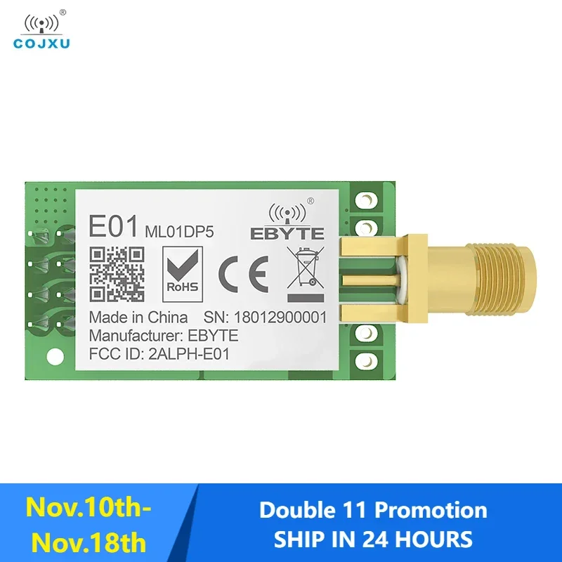 SPI nRF24L01 PA LNA 2.4GHz Rf Module E01-ML01DP5 2.5km Long Range 20dBm IoT Rf Transmitter Receiver Shield for Arduino nRF24L01P wireless module