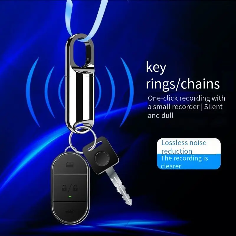 

8G Voice Recorder Mini Keychain Recorder Portable Digital Audio Recording Pen USB Flash Drive Dictaphone MP3 Player U Disk