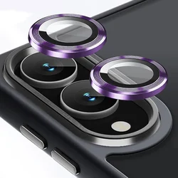 Premium Tempered Glass Phone Camera Lens Protector Set - Galaxy S25 Edge (Purple)