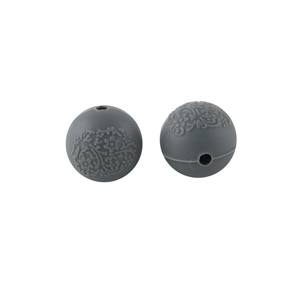Set of 10 Embossed Silicone Craft Balls - 15mm