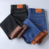 Men's Jeans Denim Autumn and Winter New Plush Thickened Loose Straight Large Size Warm Work Casual Long Pants 6
