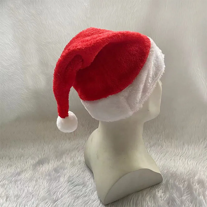 Fluffy Christmas Hat Santa Claus Hat Child Adult Pet Christmas Party Decorations Supplies Accessories