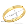 JINHUI STARS ALL ALIGNED BRACELET SET Stainless Steel Smooth Hollow Star Bangle For Women Metallic Gold Color Waterproof Jewelry 2
