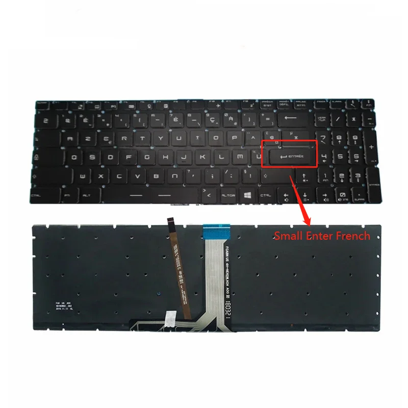 

New RGB Backlit French/FR Clavier Keyboard For MSI GT62 GT72 GE62 GE72 GS60 GS70 GL62 GL72 GP62 GT72S CX62 GL63 GL73 GS72V CX72