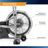 Fast Shipping.home.Air-Resistance Exercise Fan Bike With Dual Acction Handlebars 4