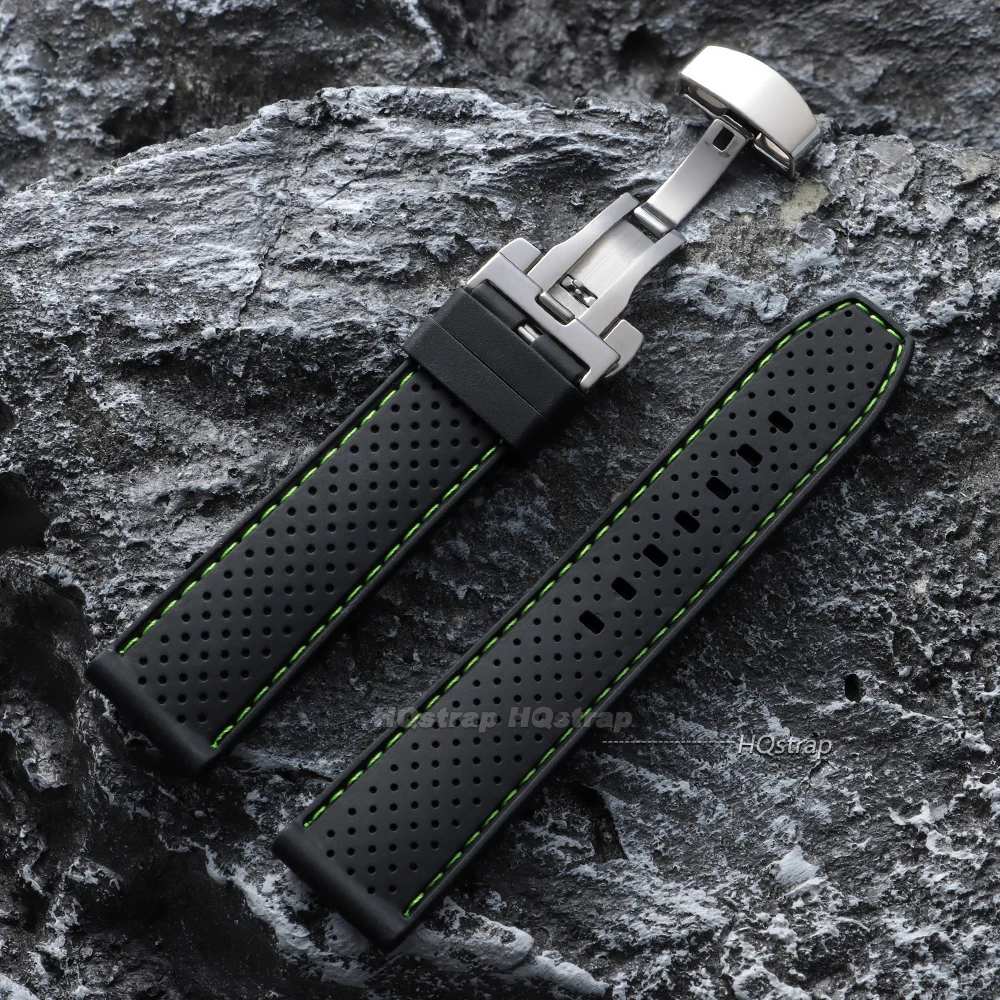Deluxe Waterproof Silicone Watch Band with Butterfly Buckle