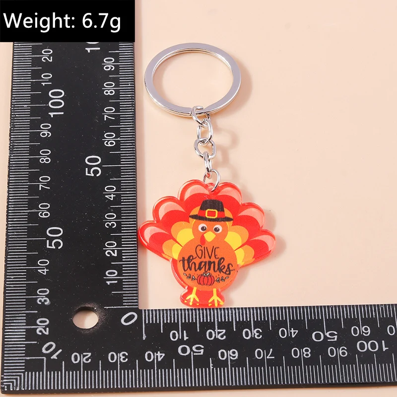 Niedliche Harz Tier Dinosaurier Schlüssel bund Truthahn Schlüssel ring Anhänger für Auto Schlüssel halter Frauen Mädchen Handtasche Dekor DIY Schlüssel anhänger Geschenk – Detail 11
