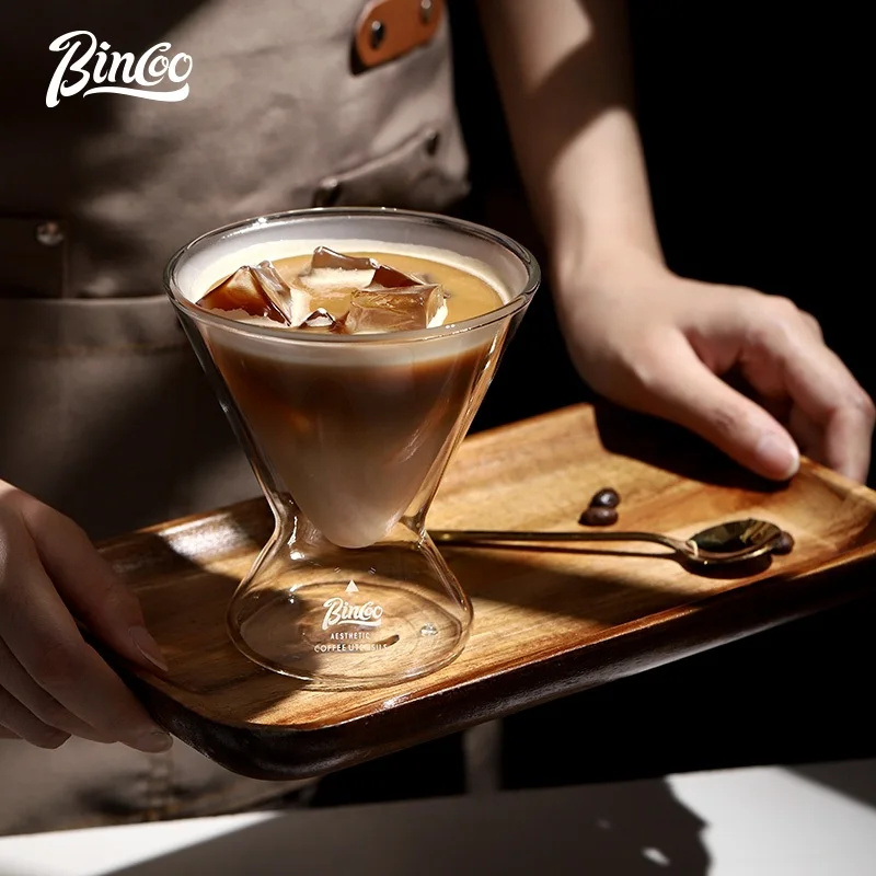 كوب قهوة زجاج مزدوج 180مل من بينكو