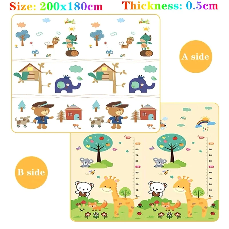 Thick 0.5cm Lion Giraffe Baby Play Mat Puzzle Children's Mat Baby Climbing Pad Kids Rug Baby Games Mats Toys for Children