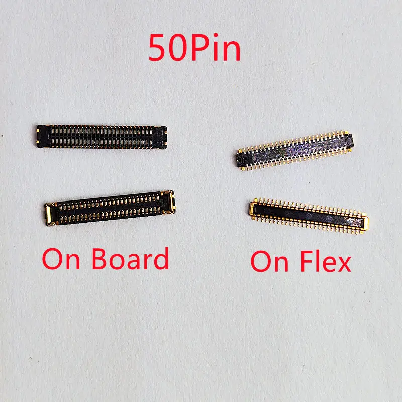 

10Pcs 50pin LCD display FPC Connector Port Plug For Motorola Moto E7 Power E7Power XT2097 E7I on board/cable/Flex