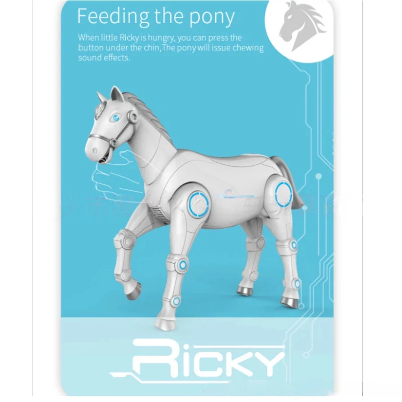 스마트 기계식 말 프로그래밍 가능 원격 제어 음성 제어 전동 걷는 장난감 스마트 및 코딩 장난감 DIY 키트 전자제품