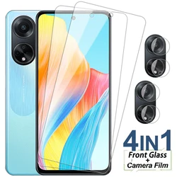 Premium 4 - in - 1 Tempered Glass Screen Protector for 2 Glass 2 Lens Film (For OPPO A54 5G)